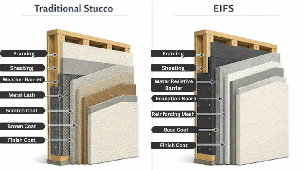 Difference Between EIFS and Stucco