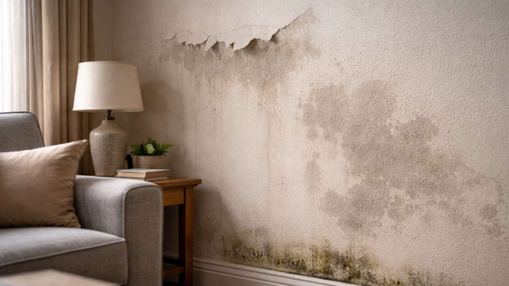 Musty Odors, Peeling Paint, Damp Walls Inside