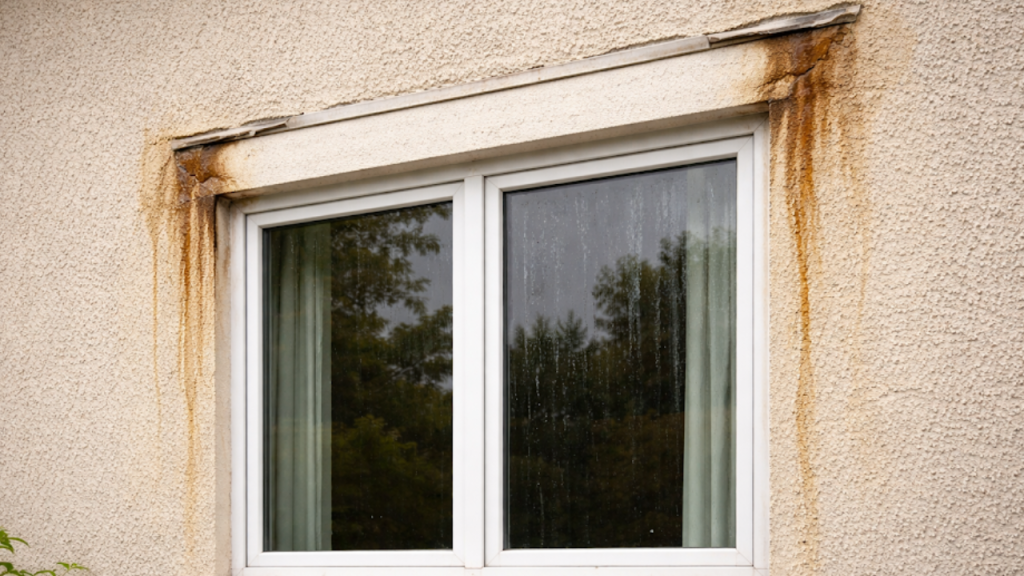 Brown Streaks or Staining Near Windows and Doors