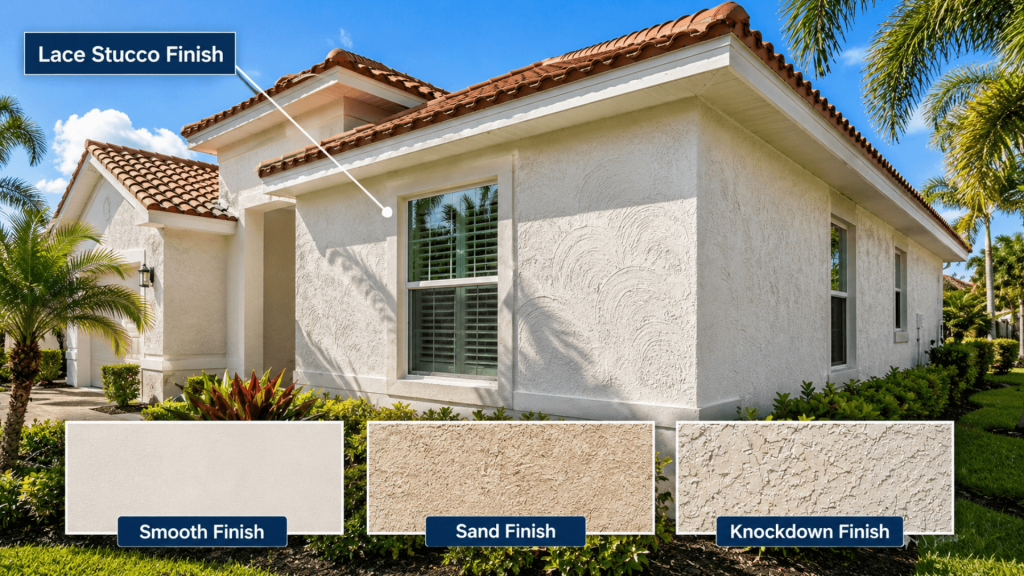 Different types of wall finishes